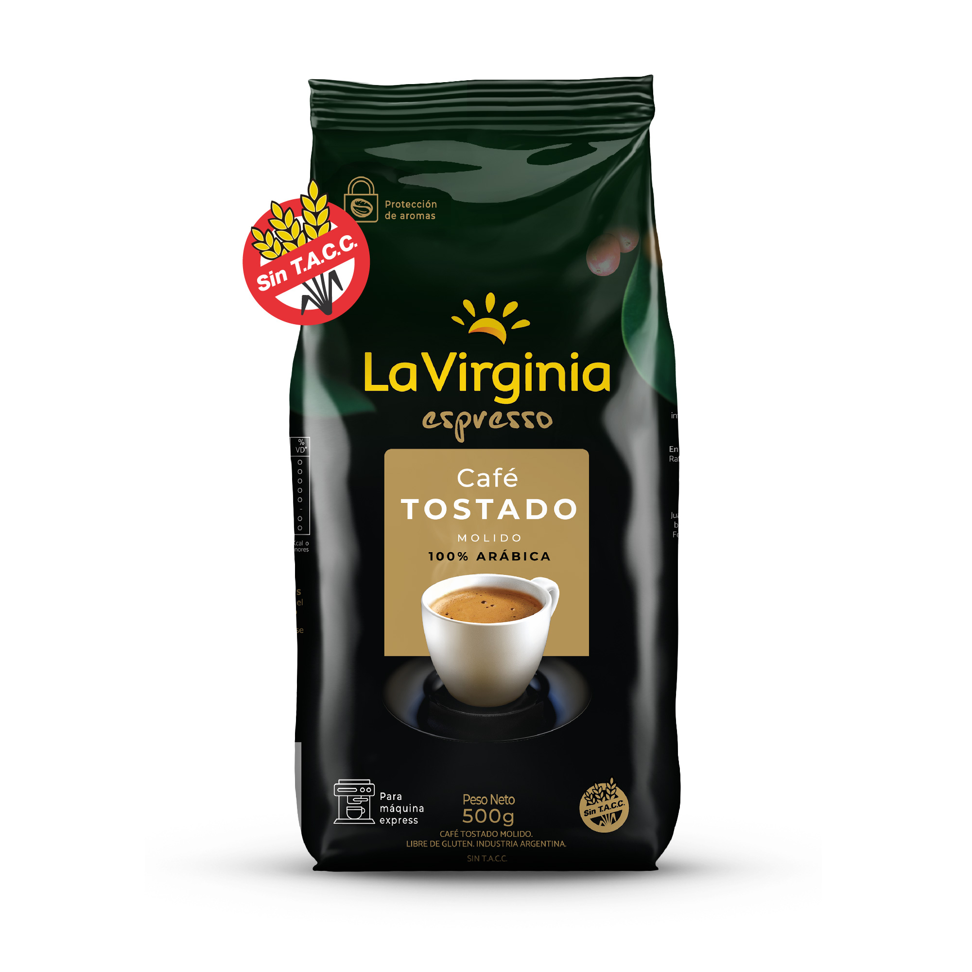 La Virginia Espresso Café Tostado Molido en Cápsulas Espresso Coffee  Capsules, 6 g / 0.21 oz each (box of 10)
